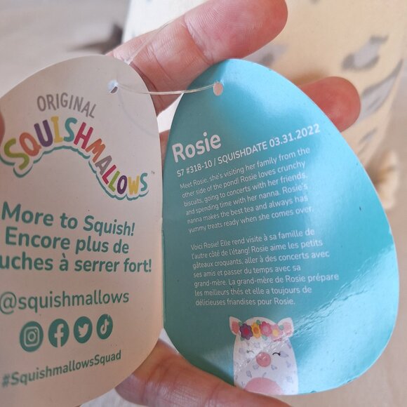 Squishmallow Rosie Pig‎ 8” Easter Flower Headband Crown Easter Spring - Picture 4 of 8